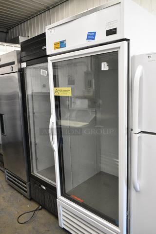 2020 True TSCI-600R-G-PH Metal Commercial Single Door Reach In Cooler Merchandiser w/ Poly Coated Racks. 115 Volts, 1 Phase. - Item #1156416