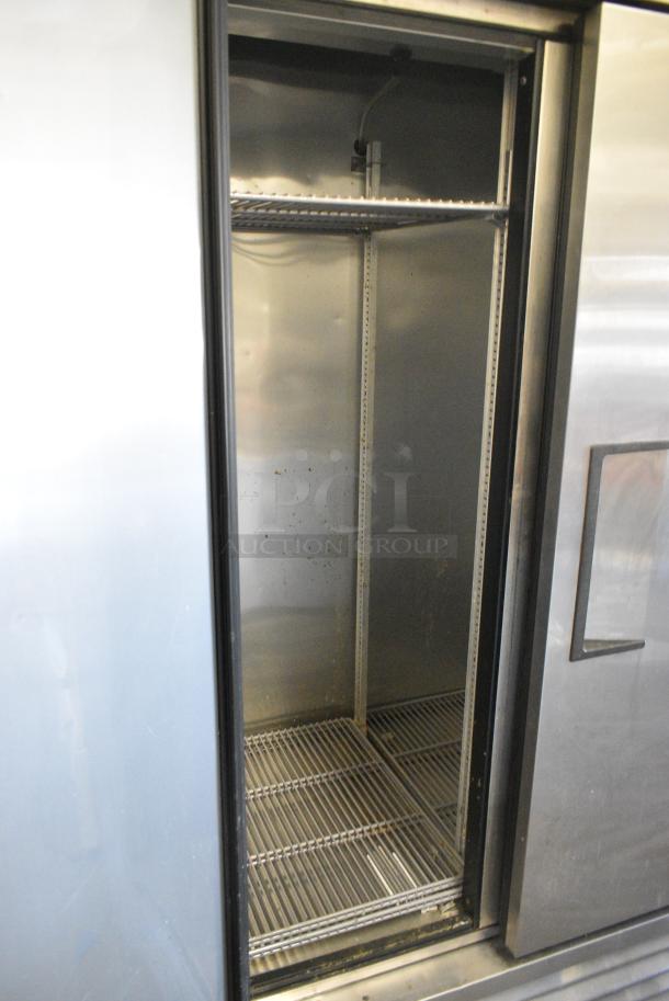 True T-35 Stainless Steel Commercial 2 Door Reach In Cooler w/ Poly Coated Racks on Commercial Casters. 115 Volts, 1 Phase. Tested and Working! - Image 4 of 6