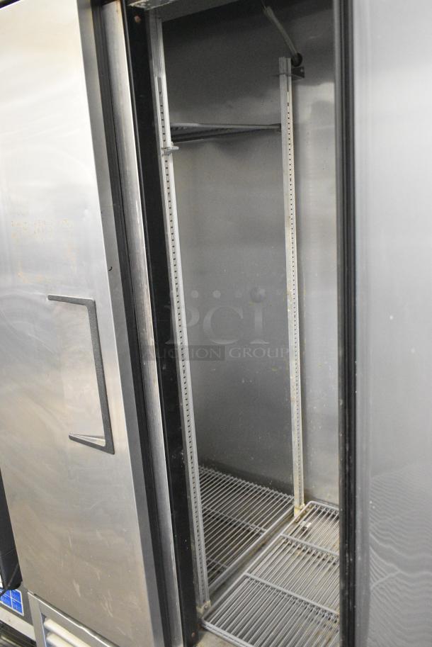 True T-35 Stainless Steel Commercial 2 Door Reach In Cooler w/ Poly Coated Racks on Commercial Casters. 115 Volts, 1 Phase. Tested and Working! - Image 5 of 6
