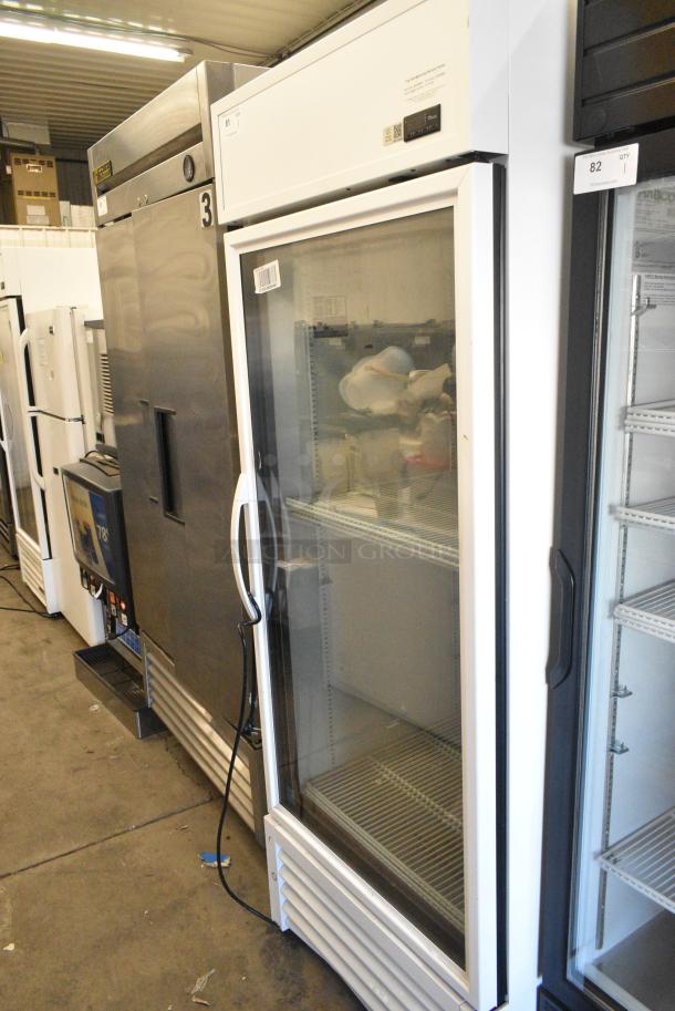 2021 True TSCI-600R-G-PH Metal Commercial Single Door Reach In Cooler Merchandiser w/ Poly Coated Racks. 115 Volts, 1 Phase. Tested and Working! - Image 1 of 5