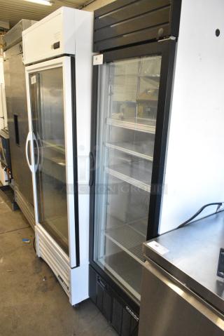 2019 Habco SE18 Metal Commercial Single Door Reach In Cooler Merchandiser w/ Poly Coated Racks. 115 Volts, 1 Phase. Tested and Working!