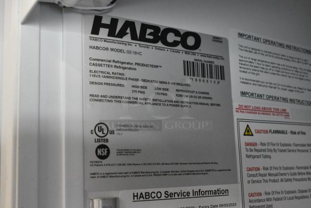 2019 Habco SE18 Metal Commercial Single Door Reach In Cooler Merchandiser w/ Poly Coated Racks. 115 Volts, 1 Phase. Tested and Working! - Image 5 of 5