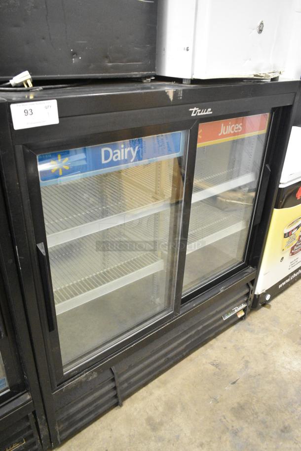 2017 True GDM-41SL-54-LD Metal Commercial 2 Door Reach In Cooler Merchandiser w/ Poly Coated Racks. 115 Volts, 1 Phase. Tested and Powers On But Does Not Get Cold - Image 1 of 5