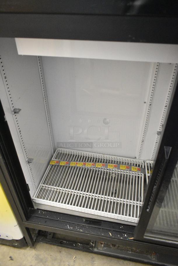 2017 True GDM-41SL-54-LD Metal Commercial 2 Door Reach In Cooler Merchandiser w/ Poly Coated Racks. 115 Volts, 1 Phase. Tested and Working! - Image 4 of 6