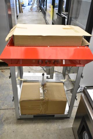 BRAND NEW SCRATCH AND DENT! Carnival King 382PM850 Metal 8 oz. Commercial Popcorn Machine / Popper. 120 Volts, 1 Phase. Tested and Working!