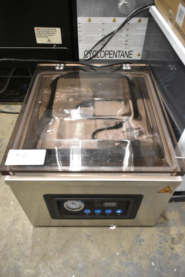 BRAND NEW SCRATCH AND DENT! VacPak-It 186VMC16 Chamber Vacuum Packaging Machine with 16" Seal Bar and Oil Pump. 110-120 Volts, 1 Phase. Tested and Working! - Image 1 of 5