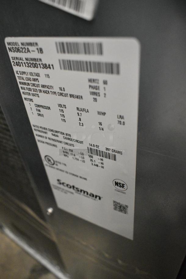 BRAND NEW SCRATCH AND DENT! 2024 Scotsman NS0622A-1B Stainless Steel Commercial Ice Head. 115 Volts, 1 Phase. - Image 3 of 3