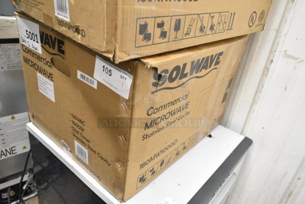 BRAND NEW SCRATCH AND DENT! 2024 Solwave 180MW1000D Stainless Steel Commercial Microwave with Dial Control. 120 Volts, 1 Phase. - Image 2 of 7