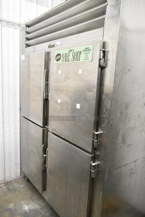 Traulsen Stainless Steel Commercial 4 Half Size Door Reach In Cooler. Cannot Test Due To Cut Power Cord - Image 1 of 8