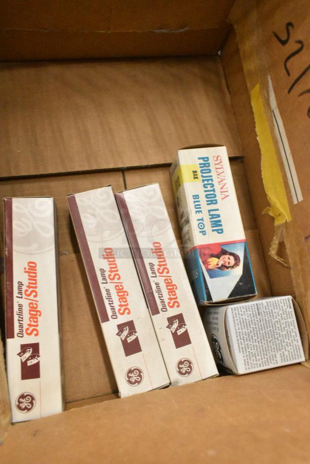 ALL ONE MONEY! Lot of Various Lamp Bulbs Including 3 GE FER and Sylvania TF-10A. - Image 1 of 14