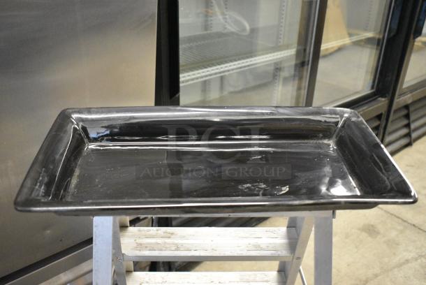 14 Black Ceramic Rectangular Plates. 14 Times Your Bid! - Image 3 of 3