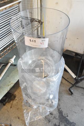 2 TableCraft 85R Clear Poly Beverage Dispenser. No Lid. 2 Times Your Bid!