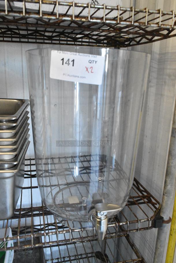 2 TableCraft 85R Clear Poly Beverage Dispenser. No Lid. 2 Times Your Bid! - Image 2 of 4