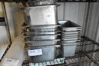 ALL ONE MONEY! Lot of Stainless Steel Drop In Bins.