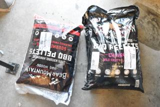 3 BBQ Pellet Bags Including 688PELCHER20 Bear Mountain 100% Natural Hardwood Cherry BBQ Pellets - 20 lb. and 688PELBLND20 Bear Mountain 100% Natural Hardwood Gourmet Blend BBQ Pellets - 20 lb.. 3 Times Your Bid!