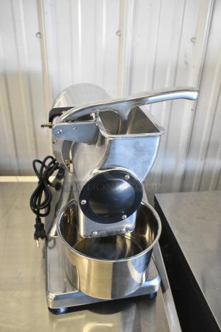 BRAND NEW SCRATCH AND DENT! Estella 348CG34 Stainless Steel Commercial Electric Hard Cheese Grater. 120 Volts, 1 Phase. Tested and Working!