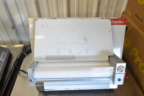 BRAND NEW SCRATCH AND DENT! Estella 348EDS12S Stainless Steel Commercial 12" Countertop One Stage Dough Sheeter. 120 Volts, 1 Phase. - Image 4 of 7