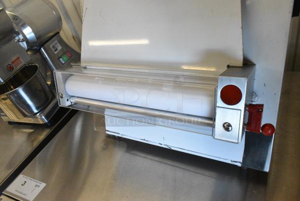 BRAND NEW SCRATCH AND DENT! Estella 348EDS12S Stainless Steel Commercial 12" Countertop One Stage Dough Sheeter. 120 Volts, 1 Phase. - Image 5 of 7