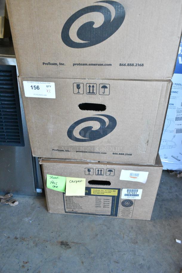 2 BRAND NEW SCRATCH AND DENT! Emerson Items Including 196107691 ProTeam GoFit 10 107691 10 Qt. Backpack Vacuum with 107532 ProBlade Hard Surface and Carpet Floor Kit and 196107752 ProTeam GoFit 10 107752 10 Qt. Backpack Vacuum with 107628 Telescoping Wand and 107016 Xover Multi-Surface Tool - 120V. 120 Volts, 1 Phase. 2 Times Your Bid! - Image 2 of 6
