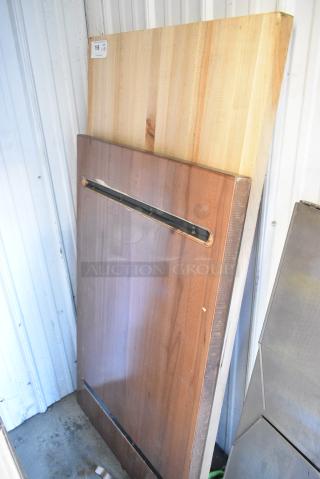 3 BRAND NEW SCRATCH AND DENT! Wood Pattern Tabletops. 3 Times Your Bid!