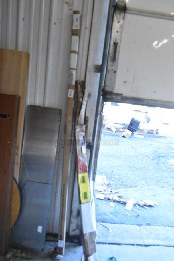 2 BRAND NEW SCRATCH AND DENT! Items Including 257B72BS Lavex 72" Black Steel Upright for Black Z-Beam Boltless Shelving Units - 4/Set. 2 Times Your Bid! - Image 1 of 3
