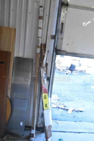 2 BRAND NEW SCRATCH AND DENT! Items Including 257B72BS Lavex 72" Black Steel Upright for Black Z-Beam Boltless Shelving Units - 4/Set. 2 Times Your Bid!