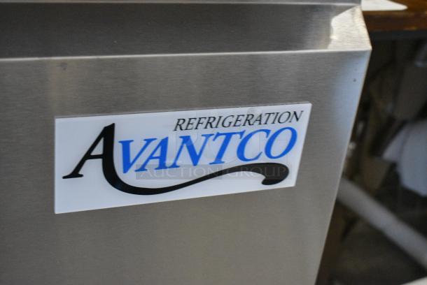 BRAND NEW SCRATCH AND DENT! 2024 Avantco 178SSPT48MHC 48" 2 Door Mega Top Stainless Steel Refrigerated Sandwich Prep Table on Commercial Casters. 115 Volts, 1 Phase. Tested and Working! - Image 2 of 7
