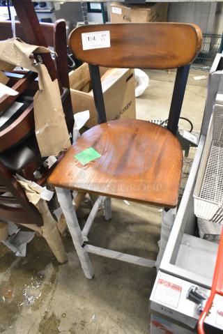 2 BRAND NEW SCRATCH AND DENT! Lancaster Table & Seating Wooden Bar Height Chair. 2 Times Your Bid!