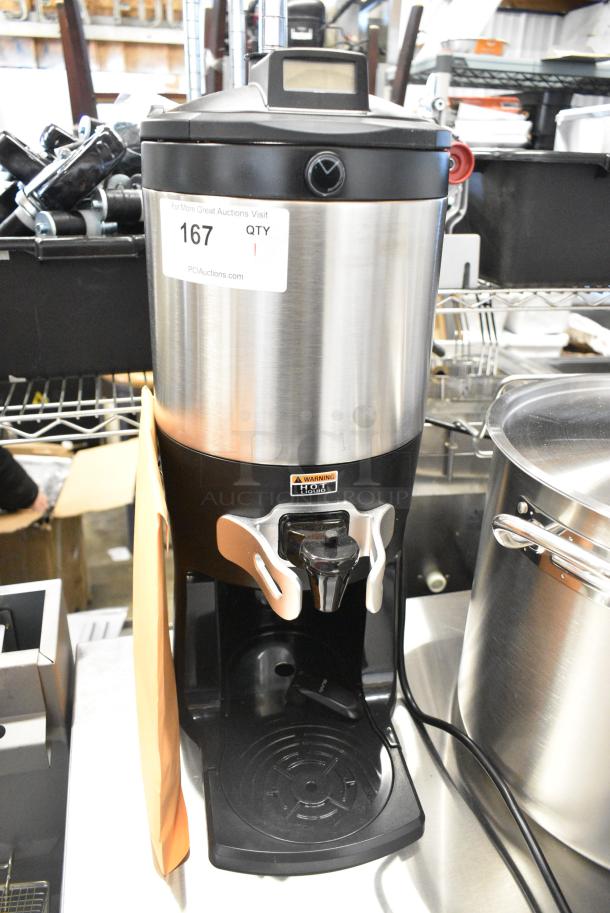 BRAND NEW SCRATCH AND DENT! 2024 Bunn 42750.0200 TF 1.5 Gallon Stainless Steel ThermoFresh Server with Digital Sight Gauge and Base - Image 1 of 6