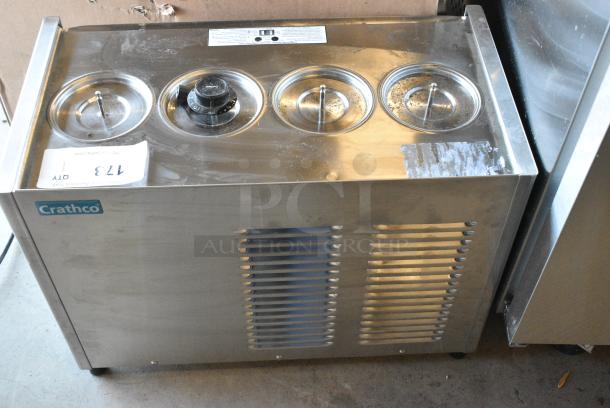 BRAND NEW SCRATCH AND DENT! Crathco E47/E49-3 Stainless Steel Commercial Countertop Refrigerated Beverage Machine Base. 115 Volts, 1 Phase.  Tested and Powers On But Does Not Get Cold - Image 1 of 4