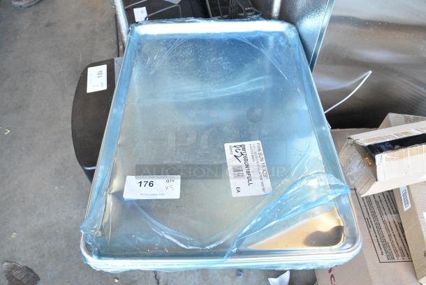 5 BRAND NEW SCRATCH AND DENT! BM176BUN18FULL Baker's Lane Full Size 18 Gauge 18" x 26" Wire in Rim Aluminum Bun Pan / Sheet Pan. 5 Times Your Bid! - Image 1 of 3