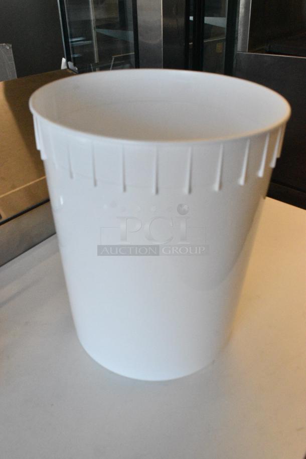 BRAND NEW SCRATCH AND DENT! Box of 40 White Poly Buckets - Image 1 of 3