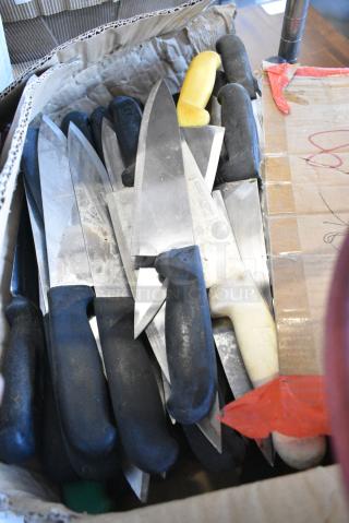 60 SHARPENED Stainless Steel Knives. 60 Times Your Bid!