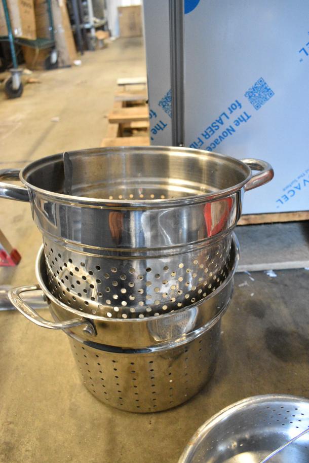 6 Various Items Including Stock Pot and Cylindrical Drop In Straining Bins. 6 Times Your Bid! - Image 3 of 5