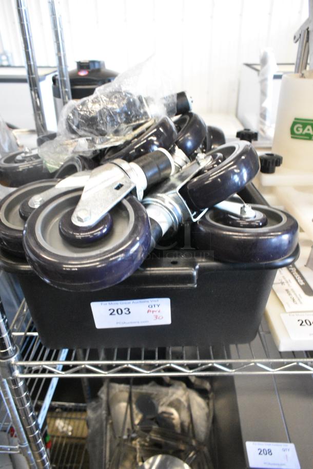 BRAND NEW SCRATCH AND DENT! Lot of 30 Commercial Casters. - Image 1 of 4