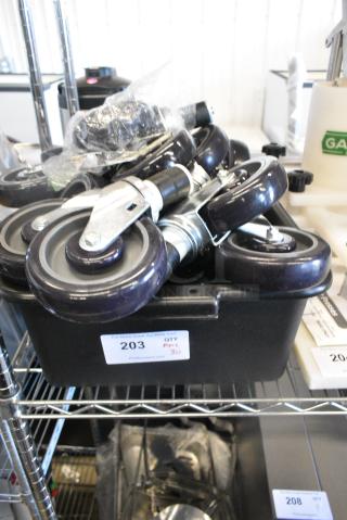 BRAND NEW SCRATCH AND DENT! Lot of 30 Commercial Casters.