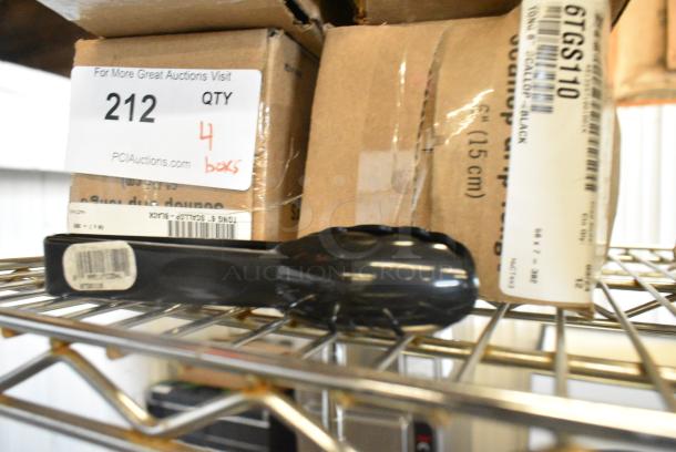 4 BRAND NEW SCRATCH AND DENT! Boxes of Cambro 6TGS110 Black Poly Scallop Grip Tongs. 4 Times Your Bid! - Image 1 of 4