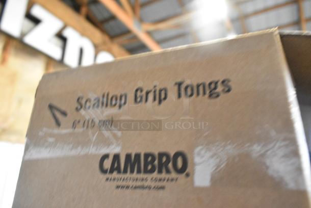 4 BRAND NEW SCRATCH AND DENT! Boxes of Cambro 6TGS110 Black Poly Scallop Grip Tongs. 4 Times Your Bid! - Image 3 of 4