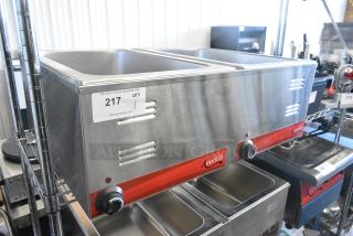 BRAND NEW SCRATCH AND DENT! 2024 Avantco 177FW200D 12" x 20" Full Size Dual Well Electric Countertop Food Warmer with Thermostatic Controls. 120 Volts, 1 Phase. Cannot Test Due To Plug Style