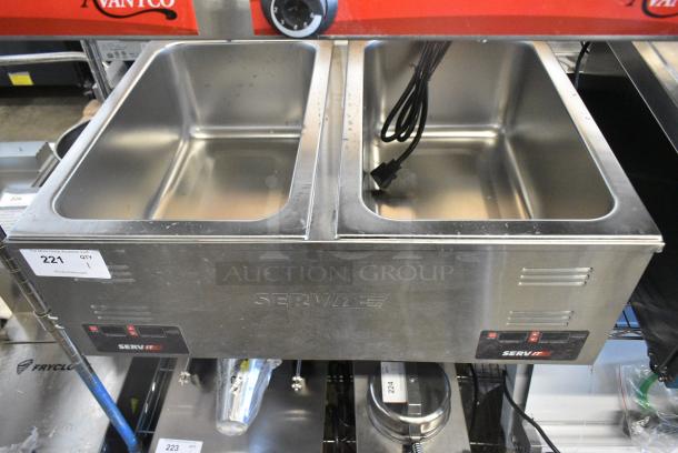 BRAND NEW SCRATCH AND DENT! ServIt 423FW200D 12" x 20" Full Size Dual Well Electric Countertop Food Warmer with Thermostatic Controls. 120 Volts, 1 Phase. Cannot Test Due To Plug Style - Image 1 of 6