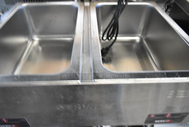 BRAND NEW SCRATCH AND DENT! ServIt 423FW200D 12" x 20" Full Size Dual Well Electric Countertop Food Warmer with Thermostatic Controls. 120 Volts, 1 Phase. Cannot Test Due To Plug Style - Image 5 of 6