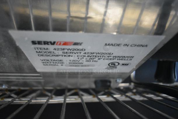 BRAND NEW SCRATCH AND DENT! ServIt 423FW200D 12" x 20" Full Size Dual Well Electric Countertop Food Warmer with Thermostatic Controls. 120 Volts, 1 Phase. Cannot Test Due To Plug Style - Image 6 of 6