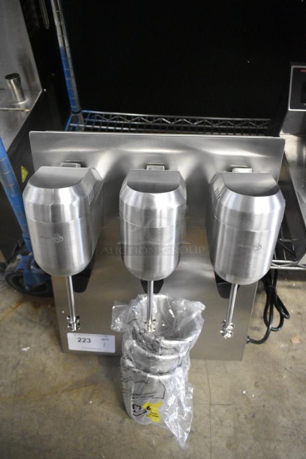 BRAND NEW SCRATCH AND DENT! AvaMix 928ADM3 Freestanding Triple Spindle Drink Mixer / Milkshake Machine. 110-120 Volts, 1 Phase. Tested and Working! - Image 1 of 7