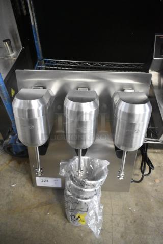 BRAND NEW SCRATCH AND DENT! AvaMix 928ADM3 Freestanding Triple Spindle Drink Mixer / Milkshake Machine. 110-120 Volts, 1 Phase. - Item #1156599