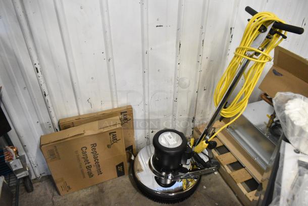 BRAND NEW SCRATCH AND DENT! 2024 Lavex 978LAVP20A 20" Single Speed Rotary Floor Cleaning Machine w/ Replacement Carpet Brush and Replacement Pad Driver. 110-120 Volts, 1 Phase. - Image 1 of 6