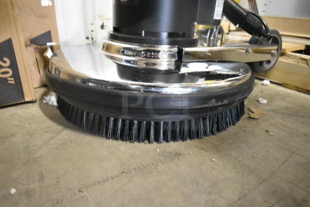 BRAND NEW SCRATCH AND DENT! 2024 Lavex 978LAVP20A 20" Single Speed Rotary Floor Cleaning Machine w/ Replacement Carpet Brush and Replacement Pad Driver. 110-120 Volts, 1 Phase. - Image 5 of 6
