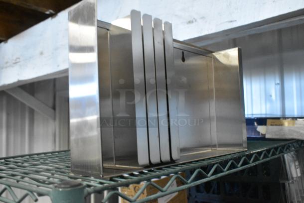 BRAND NEW SCRATCH AND DENT! ServSense 651PCORSS5 Adjustable 5-Section Stainless Steel Wall-Mount / Countertop 1.5 - 5.5 oz. Portion Cup / Lid Organizer - Image 2 of 4