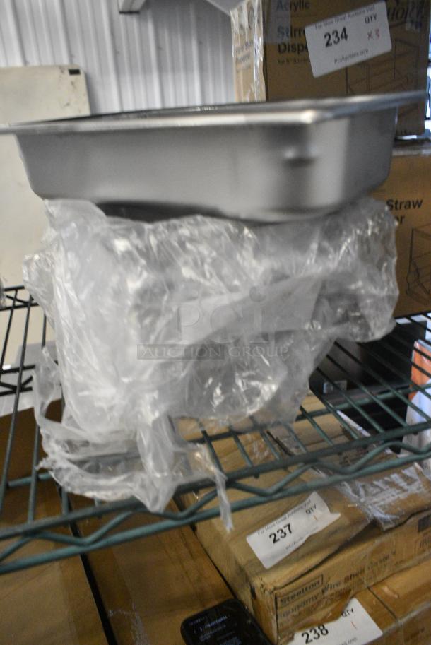 6 BRAND NEW SCRATCH AND DENT! 24713222 Vigor 1/3 Size 2 1/2" Deep Anti-Jam Stainless Steel Steam Table / Hotel Pan - 22 Gauge. 6 Times Your Bid! - Image 2 of 3