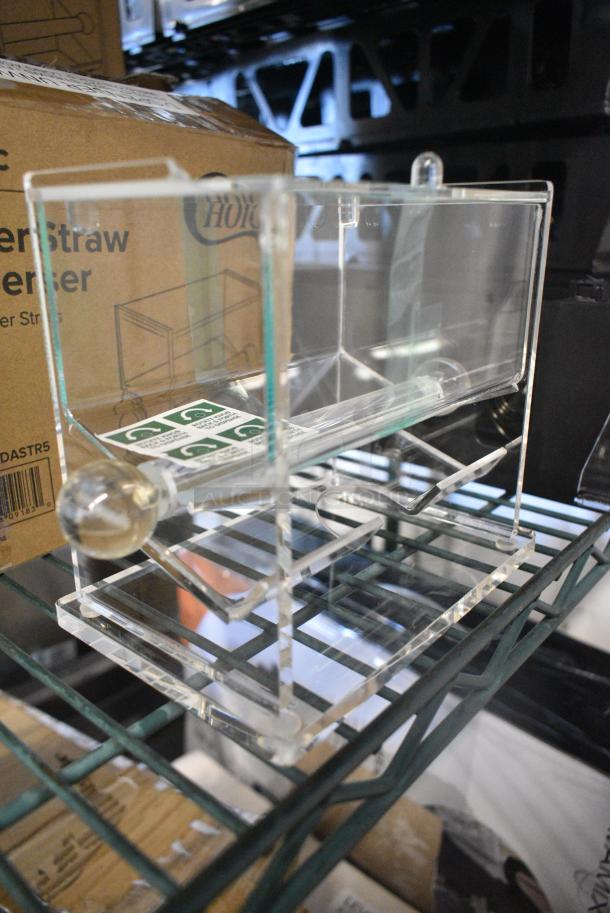 3 BRAND NEW SCRATCH AND DENT! 176STRDASTR5 Choice Acrylic Stirrer Straw Dispenser for 5" Stirrer Straws. 3 Times Your Bid! - Image 2 of 5