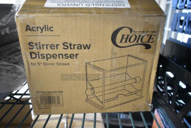 3 BRAND NEW SCRATCH AND DENT! 176STRDASTR5 Choice Acrylic Stirrer Straw Dispenser for 5" Stirrer Straws. 3 Times Your Bid! - Image 4 of 5